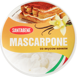 Сыр SANTABENE Маскарпоне со вкусом ванили 80%, без змж, 250г