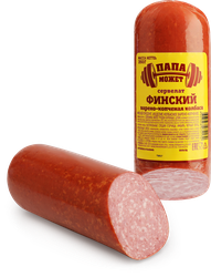 Изображение товара Колбаса варено-копченая ПАПА МОЖЕТ Сервелат Финский, 350г