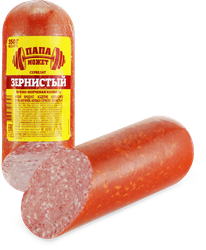 Изображение товара Колбаса варено-копченая ПАПА МОЖЕТ Сервелат Зернистый, 350г