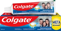 Зубная паста COLGATE Максимальная защита от кариеса Свежая мята с комплексом кальция и фторида, технологий Calcium-lock для укрепления ослабленной эмали, защиты от кариеса и свежего дыхания, 150мл