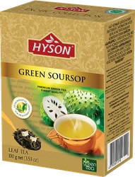 Чай зеленый HYSON с саусепом и растительными компонентами, крупнолистовой, 100г