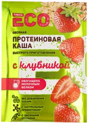 Каша овсяная ЛЕНТА ЕСО протеиновая с клубникой, 40г