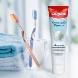 Зубная паста COLGATE Кальций-Ремин с природным био-аргинином для восстановления и защиты здоровья эмали зубов путем 4-х их кратной реминерализации, 100мл