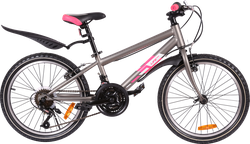 Велосипед Life 20", 18 скоростей серо-розовый, в ассортименте, Арт.  LFE20ST-U
