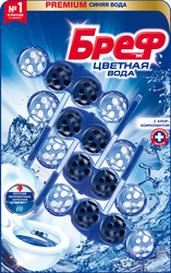 Изображение товара Блок для унитаза БРЕФ Color Aktiv с хлор-компонентом, 4х50г