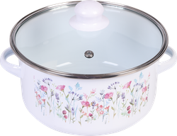 Кастрюля HOMECLUB Enamel, деколь, в ассортименте, 2.7л