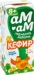 Кефир для детей АМ-АМ МАМИНА ЗАБОТА 3,2%, без змж, 210г