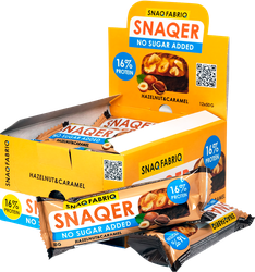 Батончик SNAQ FABRIQ Фундук и карамель, глазированный, 50г