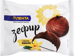 Зефир ЛЕНТА Глазированный с ароматом ванили вес до 250г