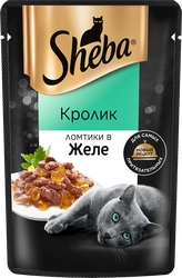 Корм консервированный для взрослых кошек SHEBA ломтики в желе с кроликом, 75г