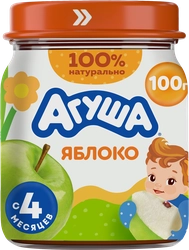 Пюре фруктовое АГУША Яблоко, с 4 месяцев, 100г