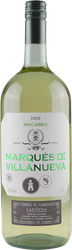 Изображение товара Вино MARQUES DE VILLANUEVA Макабео Кариньена ординарное сортовое белое сухое, 1.5л