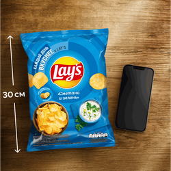 Чипсы картофельные LAY'S Сметана и зелень, 140г