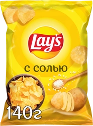 Чипсы картофельные LAY'S Натуральные, 140г