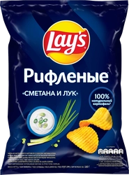 Чипсы картофельные LAY'S Сметана и лук, 140г