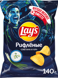 Изображение товара Чипсы картофельные LAY'S Сметана и лук, 140г