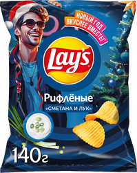 Изображение товара Чипсы картофельные LAY'S Сметана и лук, 140г
