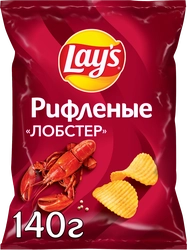 Чипсы картофельные LAY'S Рифленые Лобстер, 140г