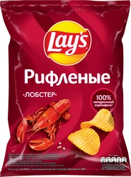 Чипсы картофельные LAY'S Рифленые Лобстер, 140г