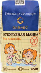 Изображение товара Крупка безглютеновая GARNEC Кукурузная манка, 450г