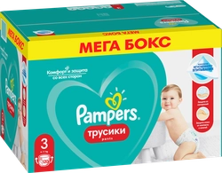 Подгузники-трусики для мальчиков и девочек PAMPERS Pants Mega Midi 6–11кг, 104шт