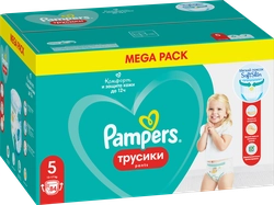 Подгузники-трусики для мальчиков и девочек PAMPERS Pants Mega Junior 12–17кг, 84шт