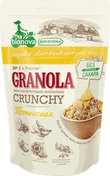 Мюсли BIONOVA Crunchy Тропические, 400г