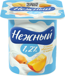 Изображение товара Продукт йогуртный CAMPINA Нежный с соком абрикоса и манго 1,2%, без змж, 100г