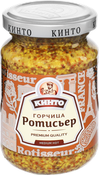 Горчица КИНТО Ротисьер средне-острая, 170мл