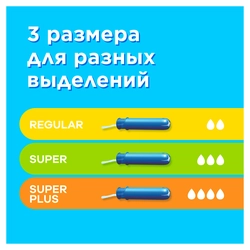 Тампоны TAMPAX Compak Super, с аппликатором, 16шт