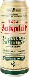 Пиво светлое BAKALAR Холодного охмеления фильтрованное пастеризованное 5,2%, 0.5л