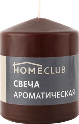 Свеча ароматическая  HOMECLUB столбик, с ароматом шоколада, 7х9см