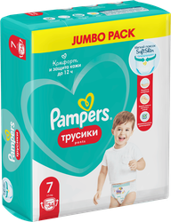 Изображение товара Подгузники-трусики для мальчиков и девочек PAMPERS Pants Jumbo Size 7 17+кг, 34шт