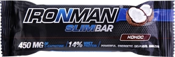 Батончик IRONMAN Slim Bar Кокос, в темной глазури, с L-карнитином, 50г