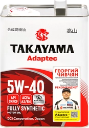 Масло моторное TAKAYAMA синтетическое SAE 5W-40 API SN/СF, Арт. 
605521/605587, 4л