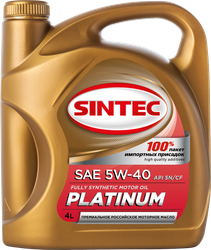 Масло моторное SINTEC Platinum 7000 5W-40 A3/B4 SN/CF, синтетическое, 4л