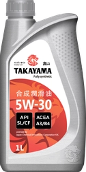 Масло моторное TAKAYAMA синтетическое SAE 5W-30 API SL/СF, 1л