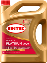 Изображение товара Масло моторное SINTEC Platinum 7000 5W-30 A3/B4 SL/CF, синтетическое, 4л