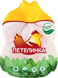 Цыпленок-бройлер ПЕТЕЛИНКА тушка 1 сорт потрошёная в/у охл вес до 1.9кг