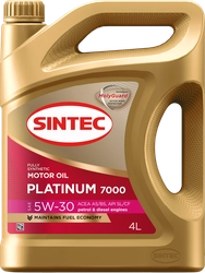 Масло моторное SINTEC Platinum 7000 5W-30 A5/B5 SL, синтетическое, 4л