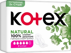 Прокладки KOTEX Natural Super, 7шт