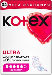 Прокладки KOTEX Ultra Super Quadro сетчатые, 32шт