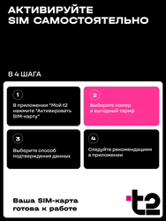 Сим-карта T2, с балансом 150руб