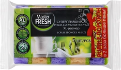 Губки для посуды MASTER FRESH XL Bubble, 5 шт