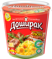 Изображение товара Пюре картофельное ДОШИРАК с соусом говяжий с овощами, 52г