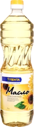 Масло подсолнечное ЛЕНТА рафинированное дезодорированное высший сорт, 1л