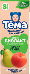 Биолакт детский ТЕМА Персик, груша 3%, без змж, 206г