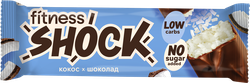 Батончик протеиновый FITNESSHOCK Кокос, глазированный, без сахара, 50г