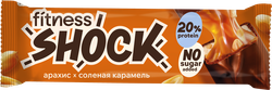 Батончик протеиновый FITNESSHOCK Арахис-карамель, глазированный, без сахара, 50г