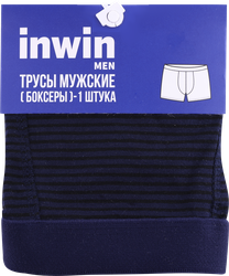 Трусы мужские INWIN боксеры р. 46–54, темно-синий/черный, Арт. ATL-24005-A